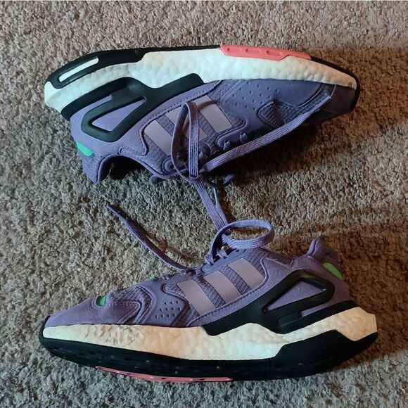 Adidas Day Jogger Running Sneakers Women's Size 5.5 Purple Green White FW4827 - Picture 3 of 8